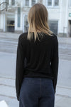 BASERANGE Classic Bamboo Fiber Bamboo Cotton Long Sleeve T-Shirt Series Collection Round Neck Bottoming Shirt France BAS-TOLS-BL-000-BLACK